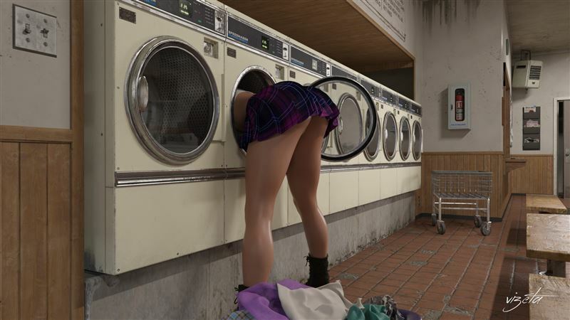 V1z3t4 - Misaki stuck in washer