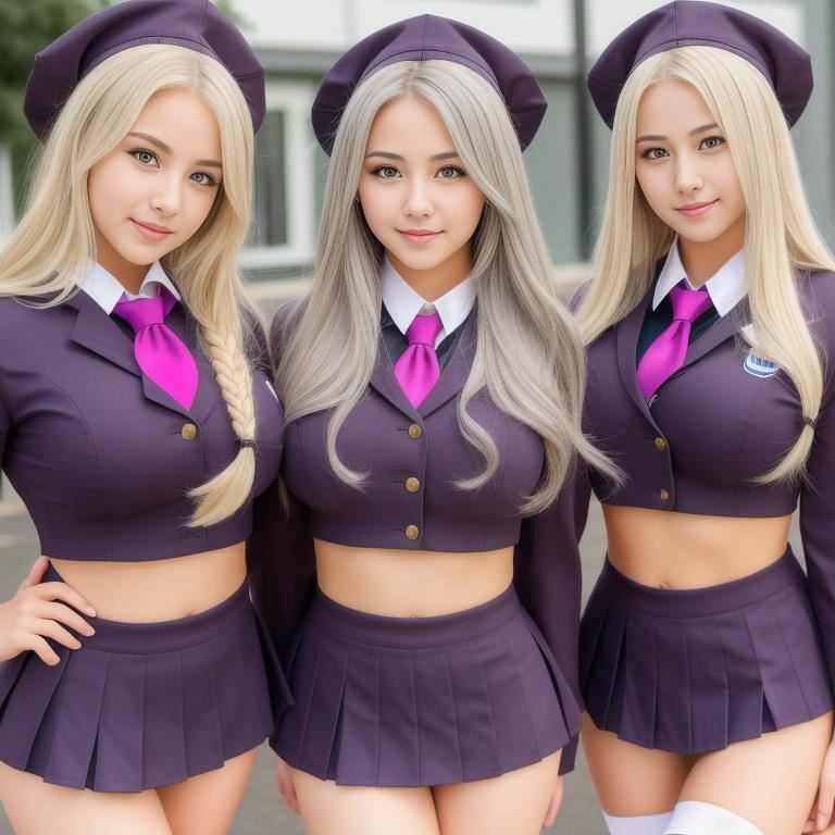 TheBigR - Sexy School Girls Uniform