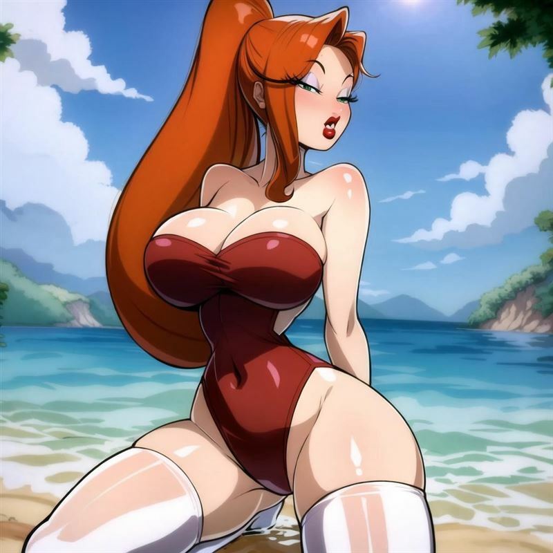 AI Generated - Cats62 - Jessica Rabbit - Bikini (Who Framed Roger Rabbit)