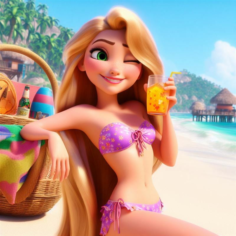 AICad20 - Rapunzel on the beach
