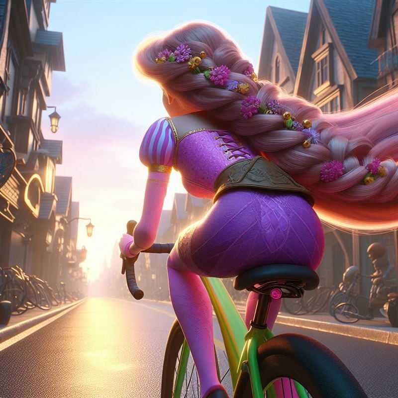 Patches - Bike Shorts - Rapunzel