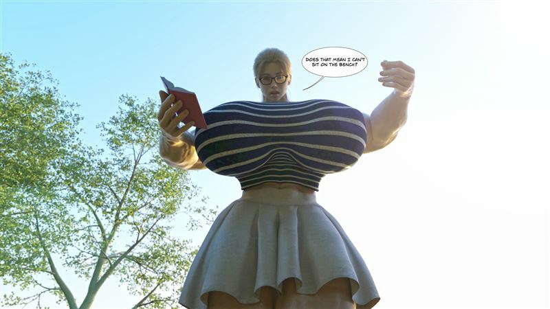 GiantPoser - Muscular nerd in the park